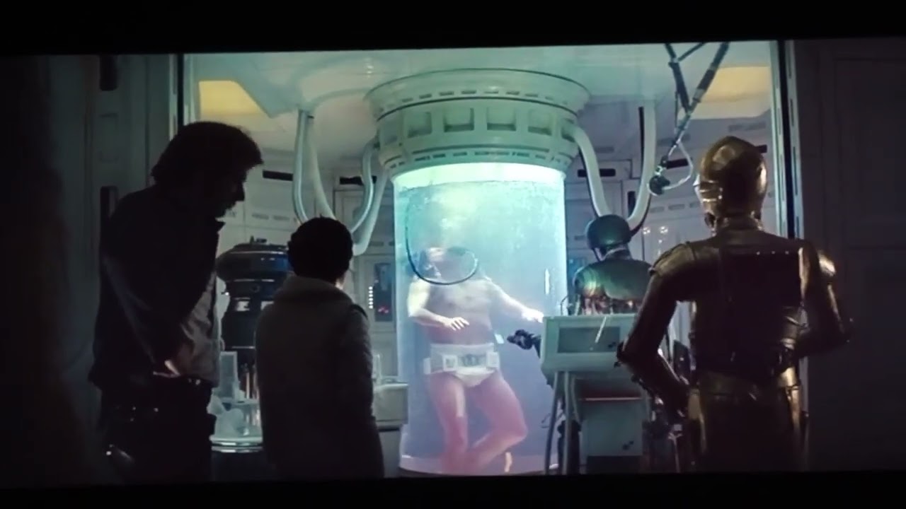 Luke Skywalker in bachta tank scene Star wars empire strikes back