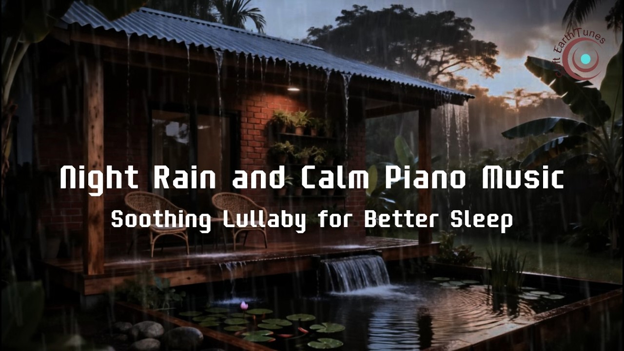 Soft Rain and Calm Piano Music | Soothing Lullaby for Better Sleep