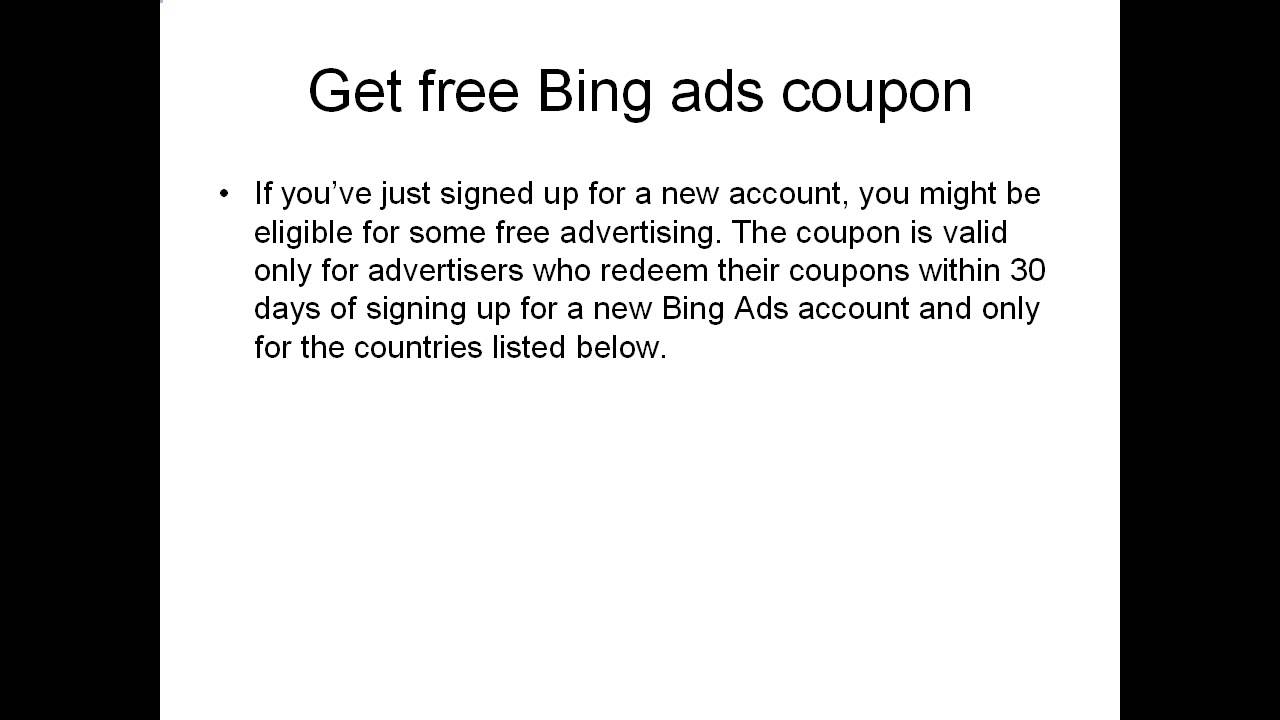 bing advertising voucher uk
