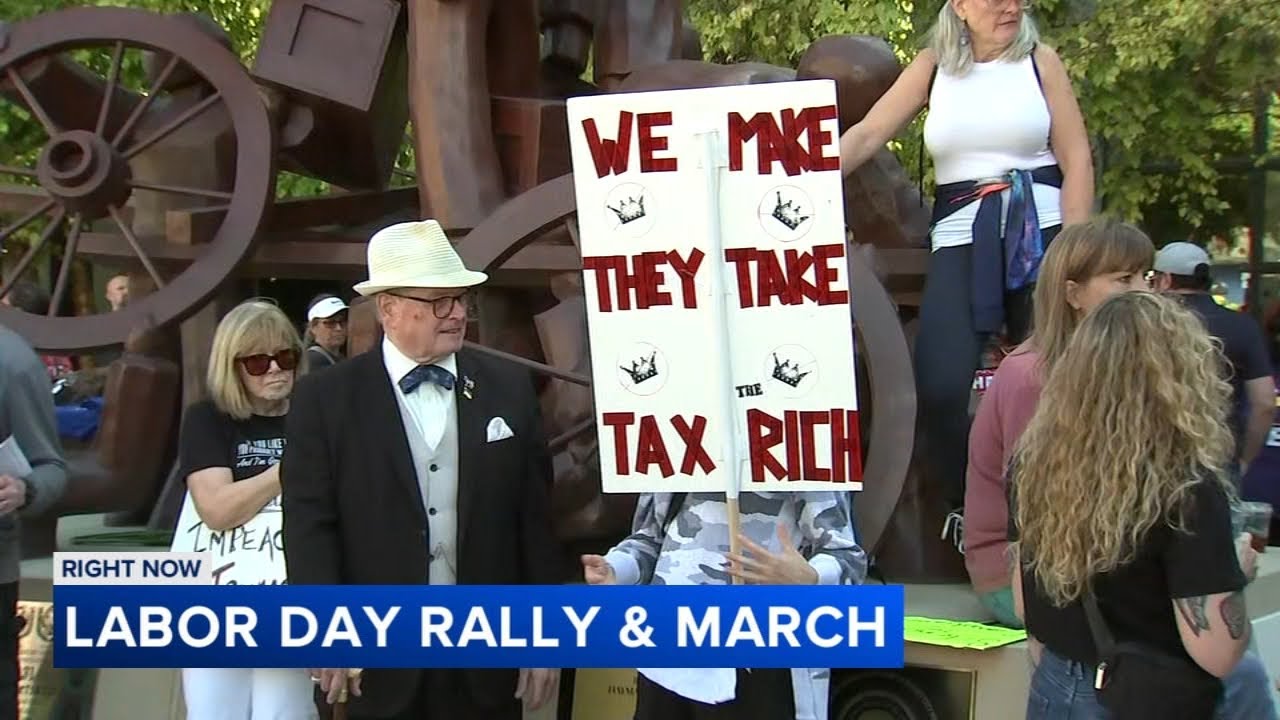 Hundreds join local unions for 'Workers over billionaires' Chicago Labor Day march and rally