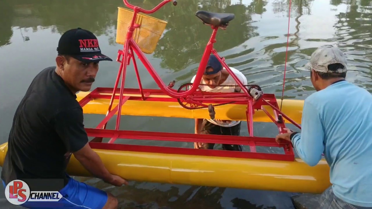 PROSES PEMBUATAN  SEPEDA  AIR    ||    cocok untuk bersepeda  di sungai / danau