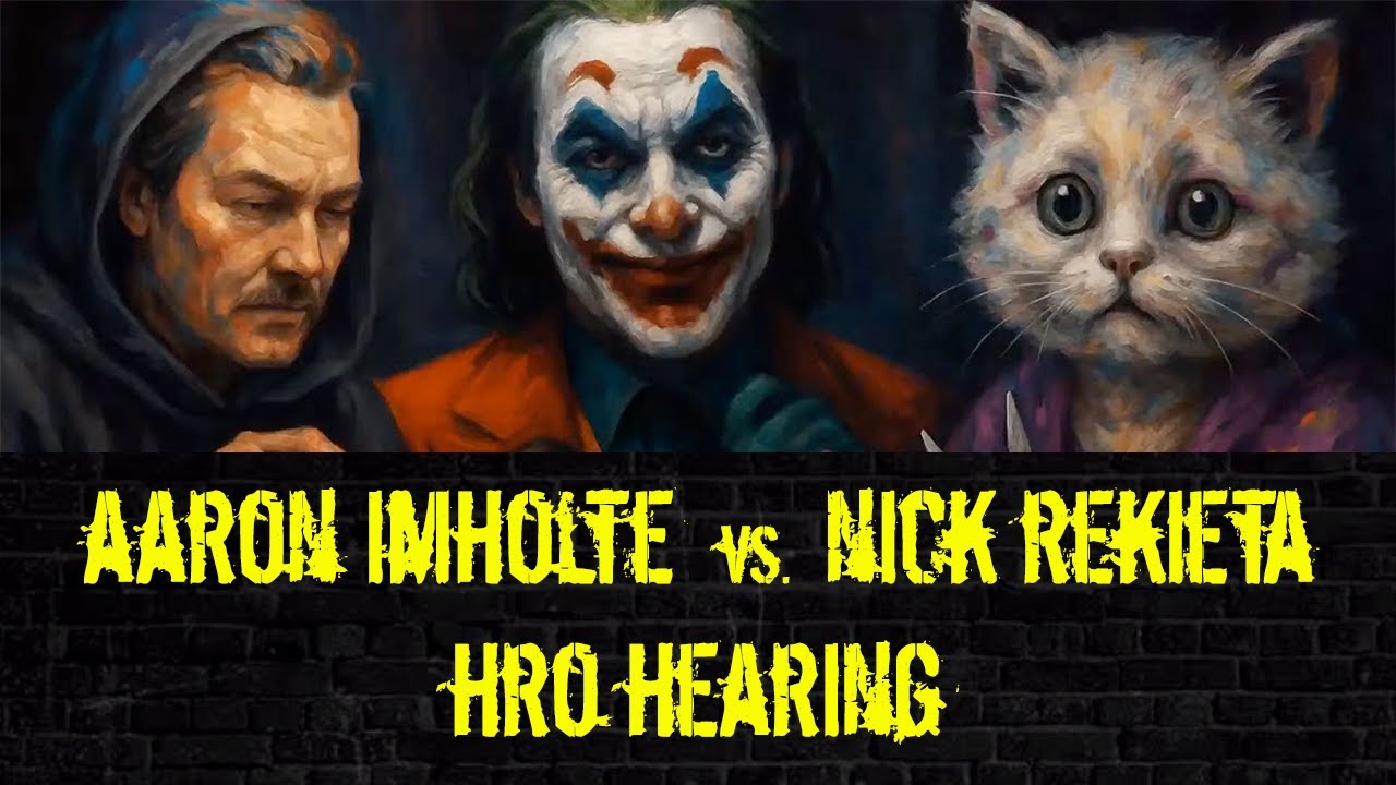 VIDEO FEED: Aaron Imholte v. Nick Rekieta - Steel Toe HRO Hearing - August 29, 2025 (Meme Copium)