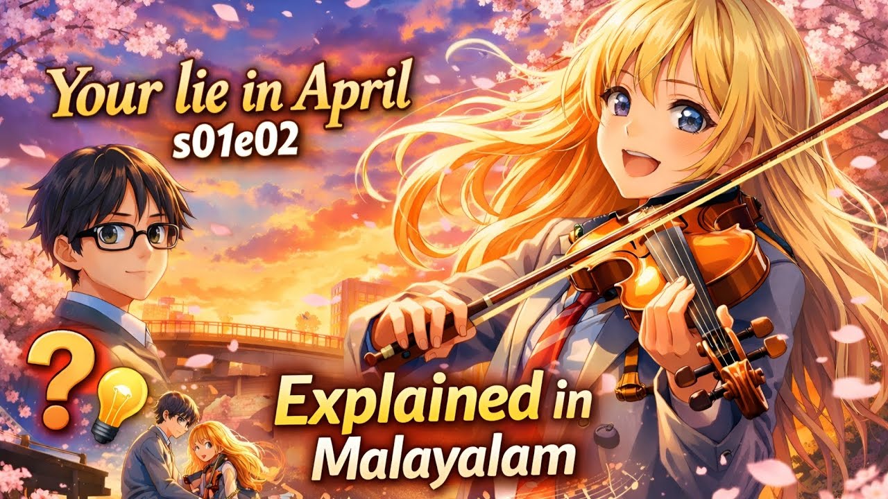 Your Lie in April S01E02 Malayalam Explanation | patti ser