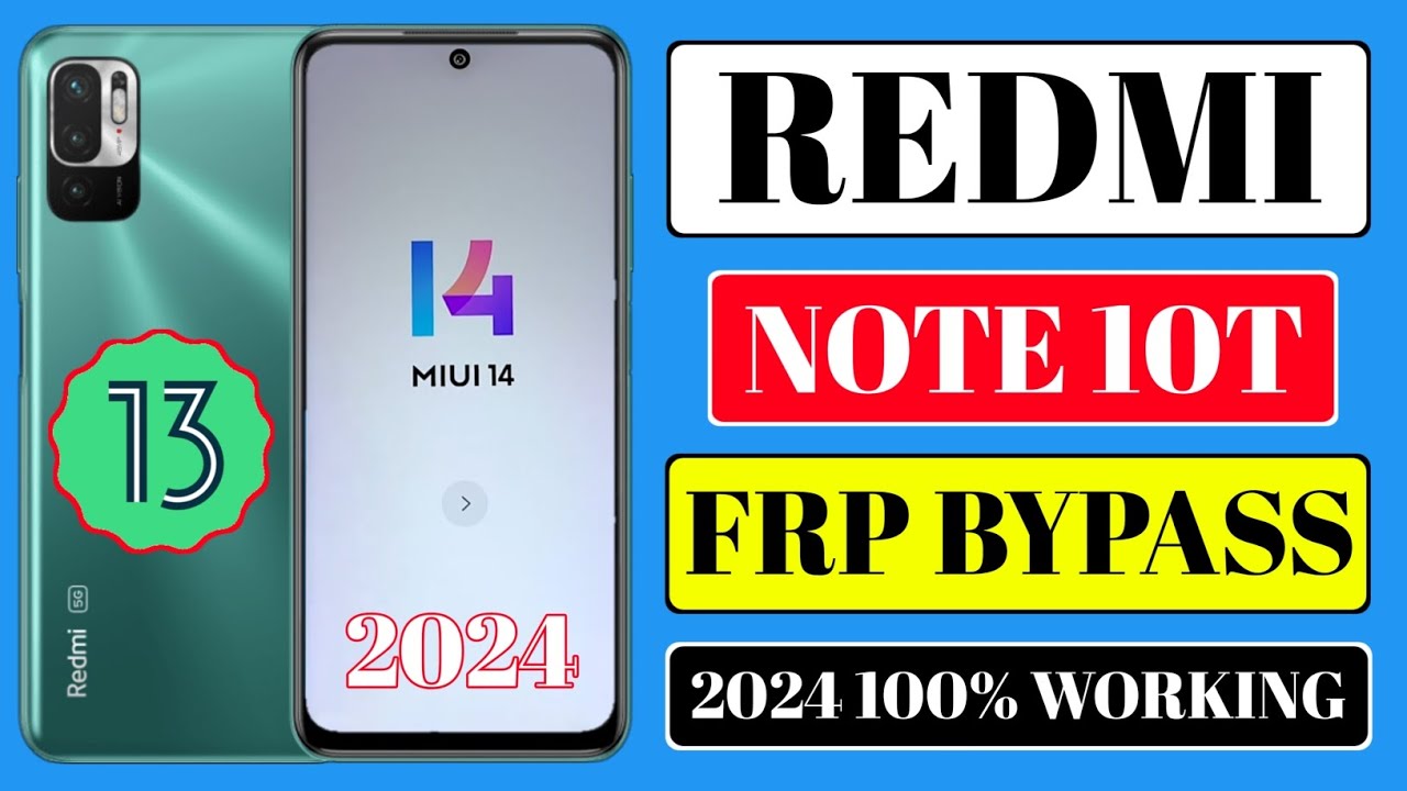 Redmi Note 10T Frp Bypass | All Redmi Android 13 Frp Bypass | Redmi Note 10T Frp Bypass MIUI 14