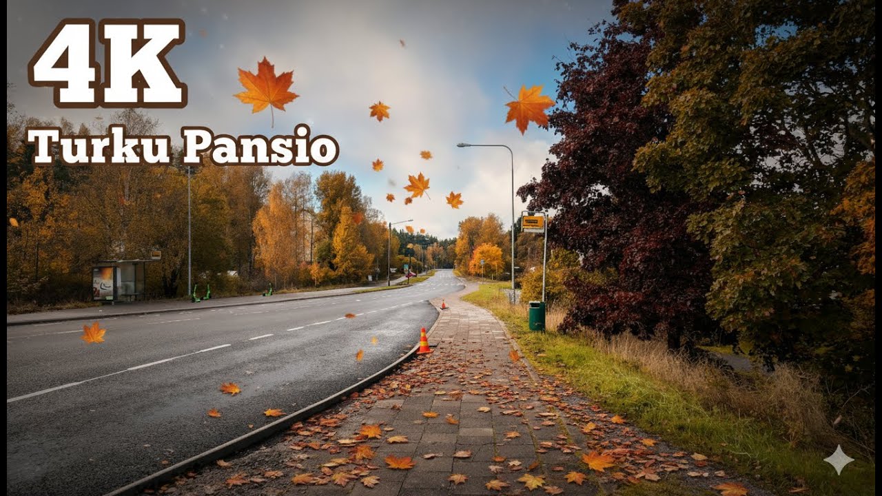 Turku,Finland Walking Tour Arround Perno Autumn 4K
