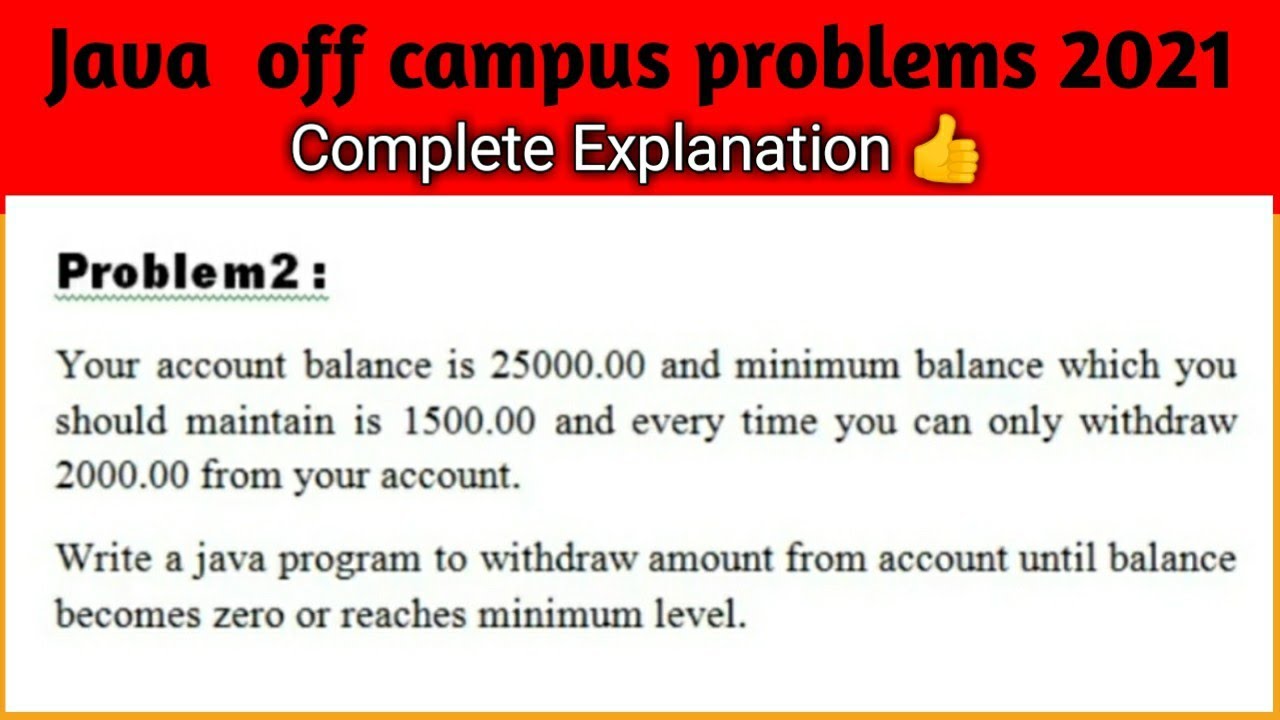 problems on java asked in off campus Recruitment / problems on java programming/ #java #coding