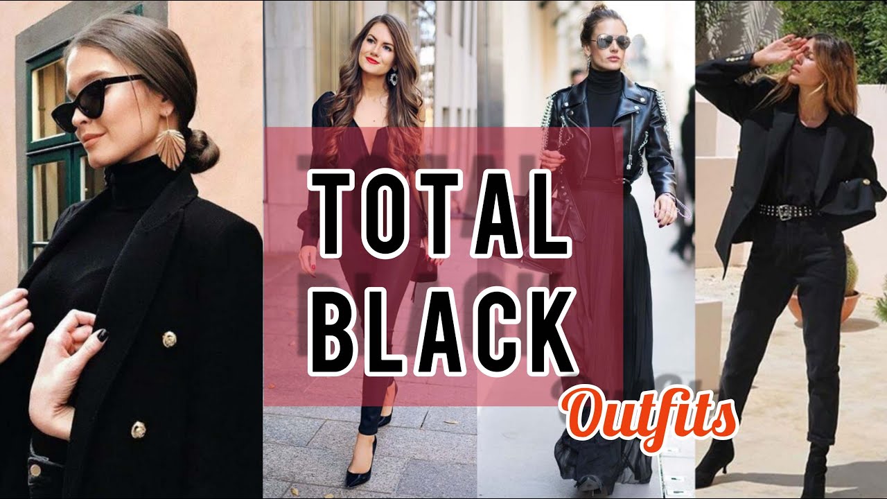 ✅TOTAL LOOKS CON NEGRO&spades;️/OUTFITS EN TOTAL BLACK/FASHION29
