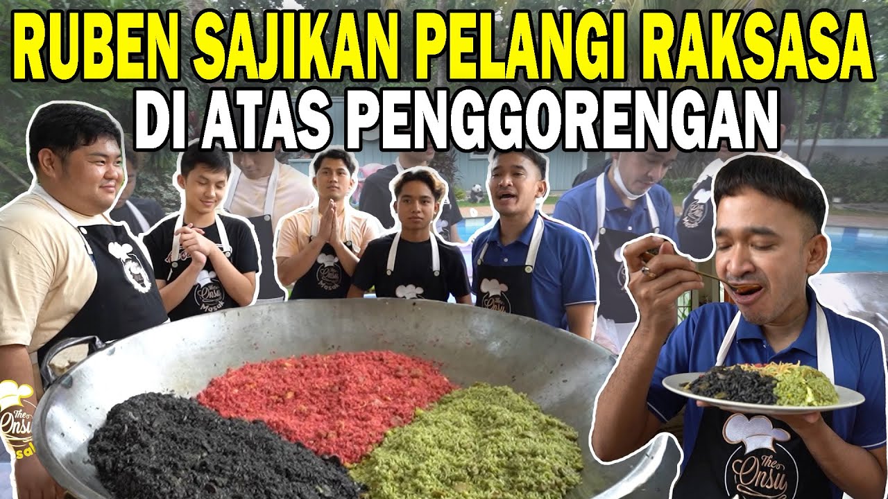 The Onsu Masak - Ruben Onsu Sajikan Nasi Goreng PELANGI RAKSASA Super BESAR