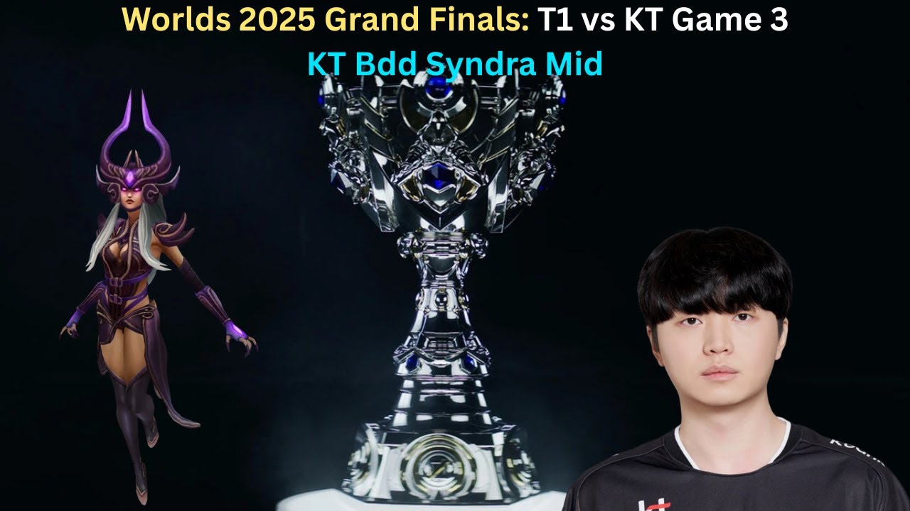 Worlds 2025 Grand Finals: T1 vs KT Game 3 (KT Bdd Syndra Mid POV)
