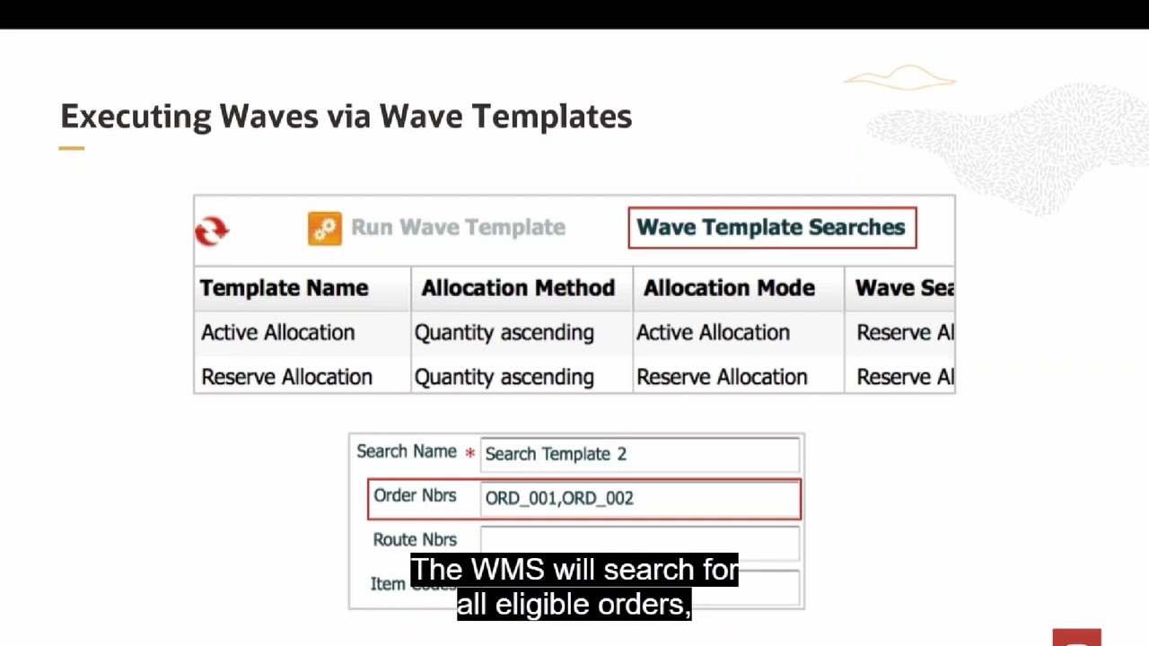 18 Executing Wave | Outbound Overview | Oracle Warehouse Management system | Oracle WMS