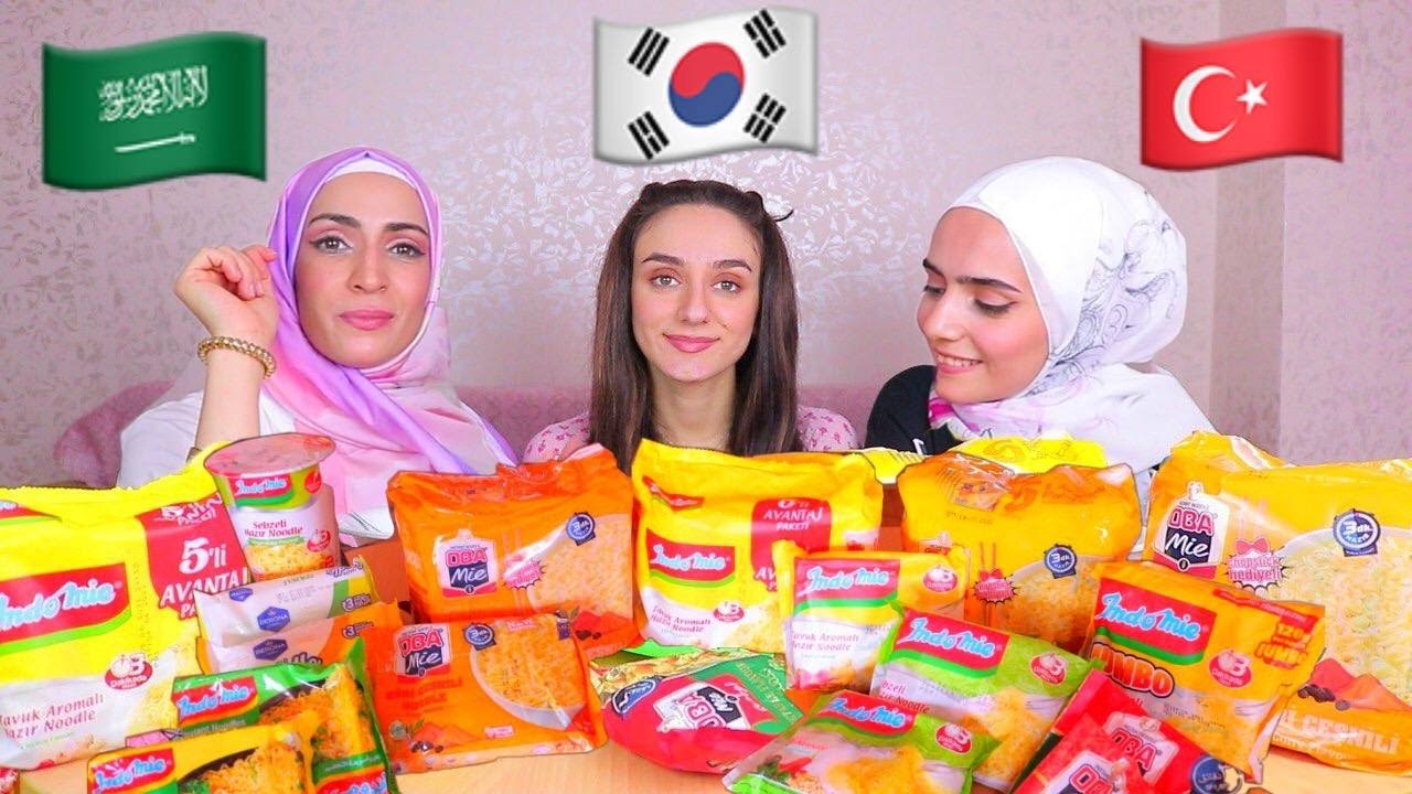 الفرق بين الاندومي التركية والعربية والكورية🍜
