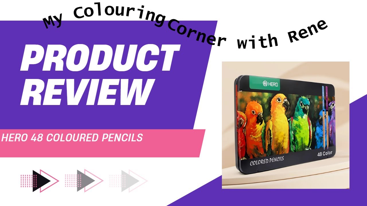 Hero Coloured Pencils Review ,Swatch and test