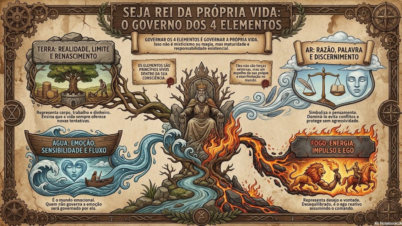 Os 4 Elementos e o Governo da Vida | Filosofia X, Autodomínio e Consciência | Podcast Filosófico 🧠 