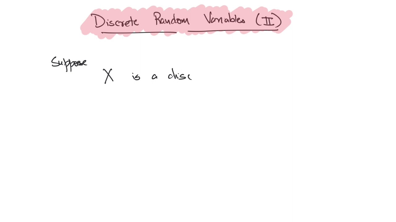 Discrete Random Variables: Infinite Sample Space