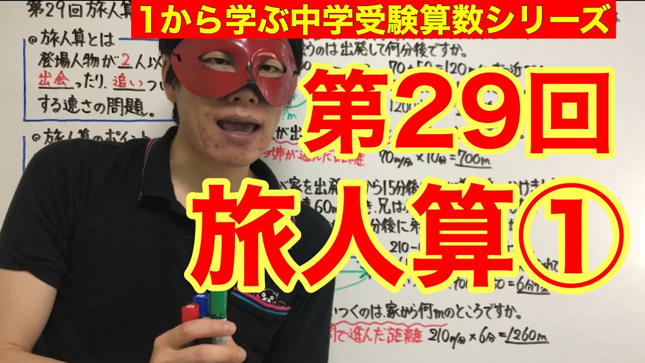 中学受験算数「旅人算①」小学４年生～６年生対象【毎日配信】