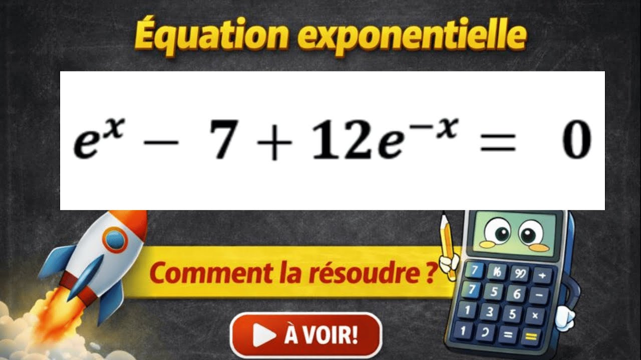 Résoudre une équation exponentielle | Méthode simple avec substitution