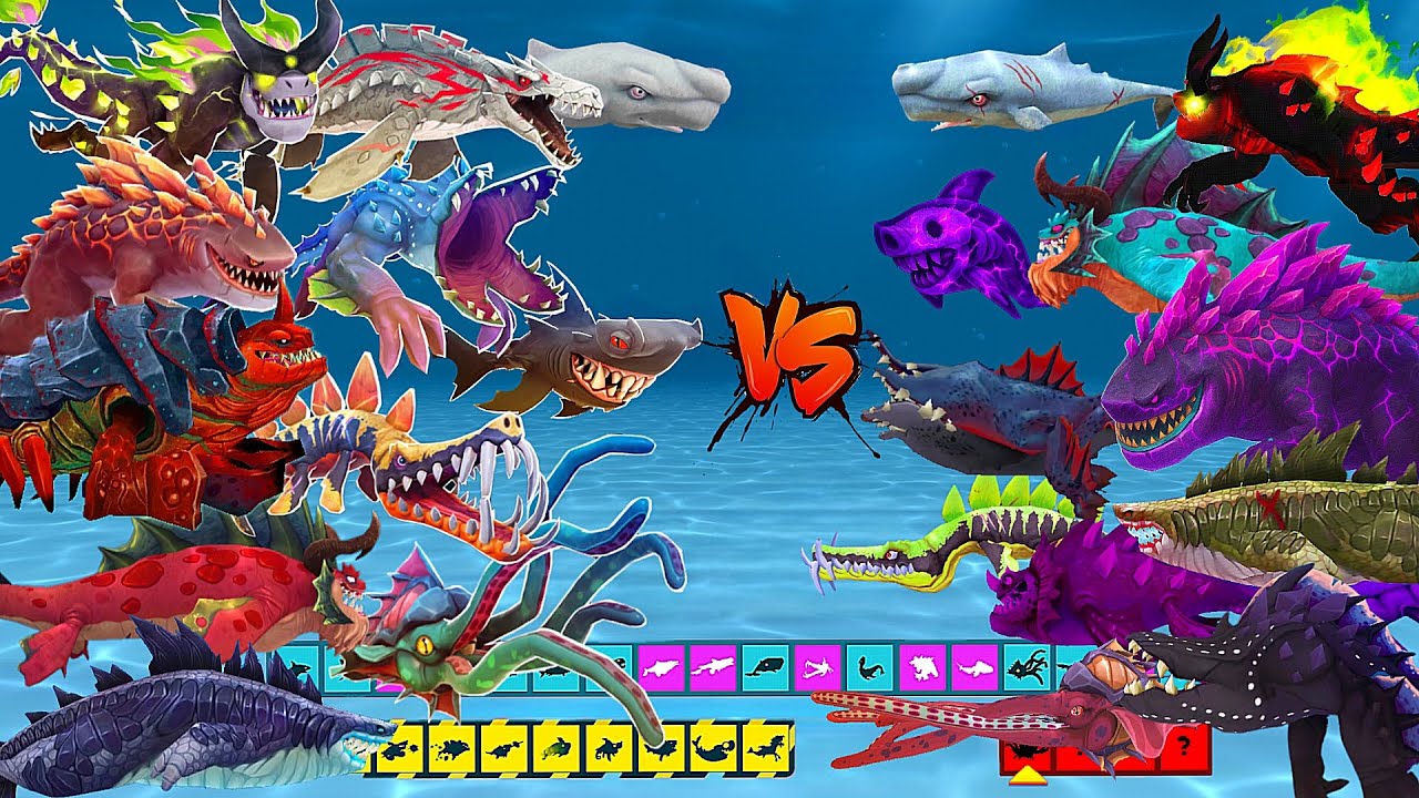 ВСЕ ГОЛОДНЫЕ АКУЛЫ EVOLUTION ПРОТИВ ВСЕХ ВРАГОВ HUNGRY SHARK EVOLUTION - ГЕЙМПЛЕЙ HUNGRY SHARK EV...