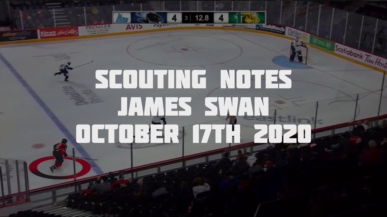 Scouting Notes : James Swan Game Report - October 17th 2020