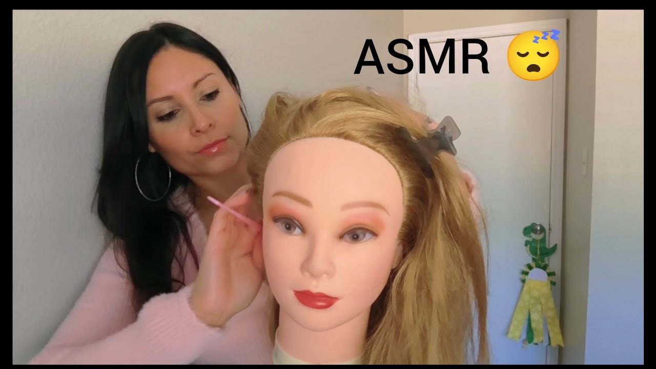 ASMR Relaxing Scalp check and treatment (brushing & scratching sounds)