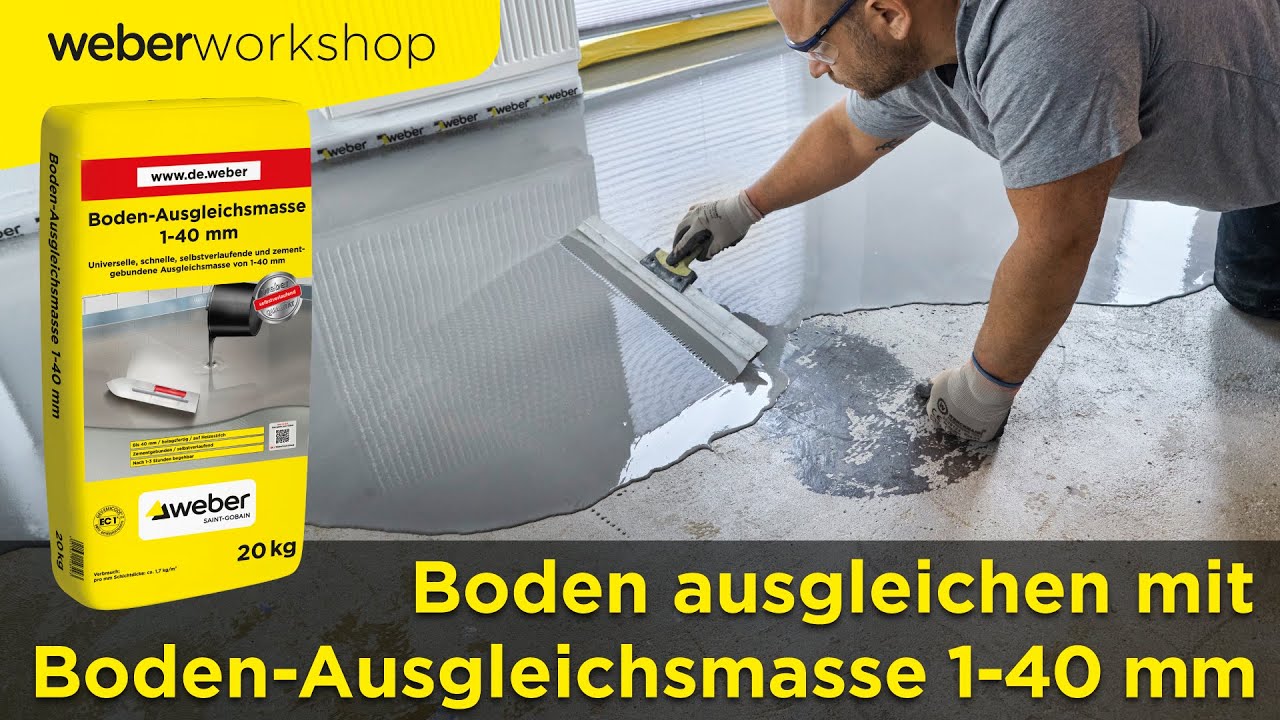 Boden ausgleichen mit der Boden-Ausgleichsmasse 1-40 mm | WeberWorkshop
