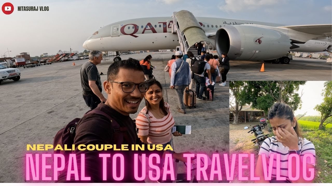 Nepal to USA Travel Vlog| Nepali Couple In USA| Irving Texas|