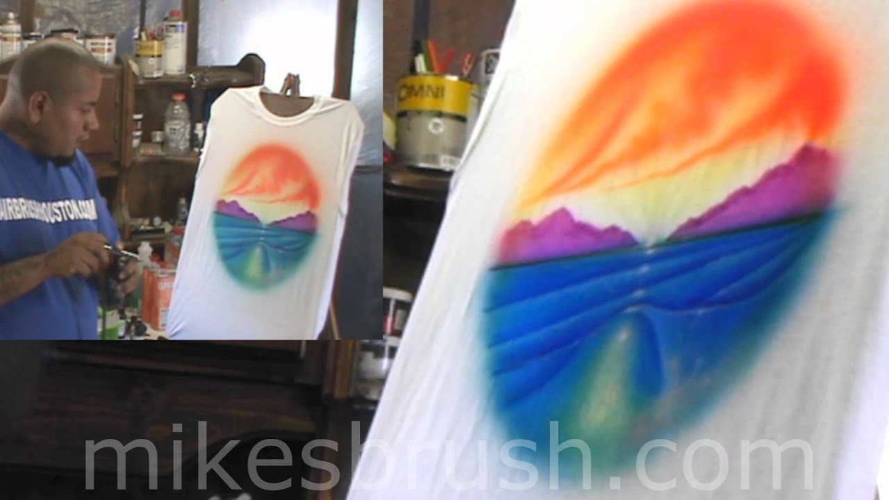 How to airbrush a scenic Ocean design