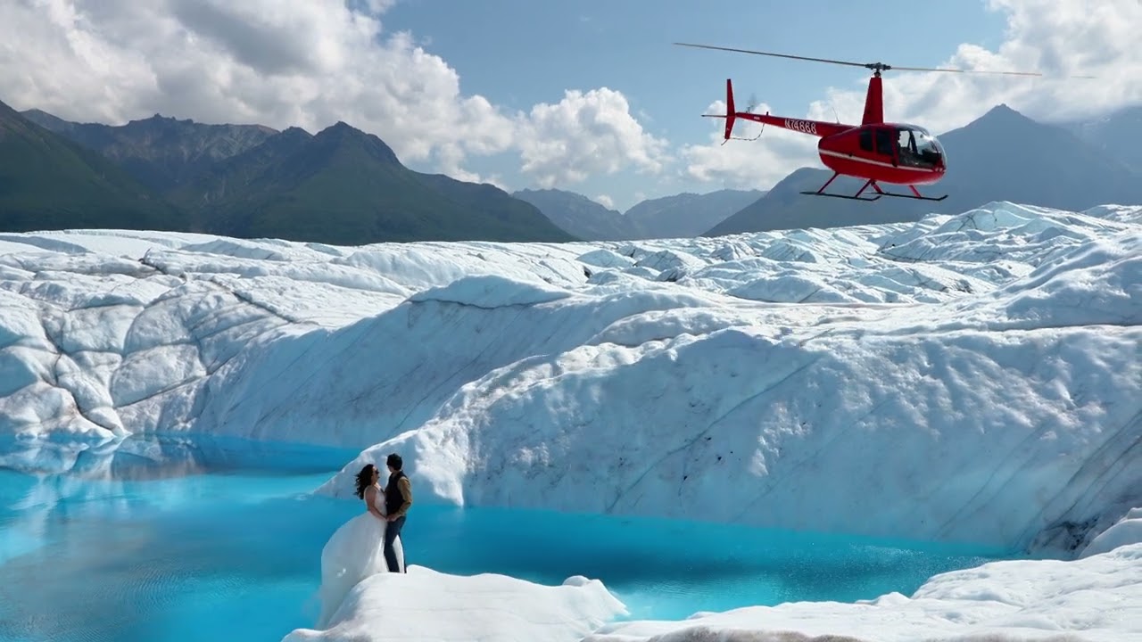 Glacier Elopements on Matanuska Glacier | Alaska Helicopter Weddings with Sheep Mountain Air