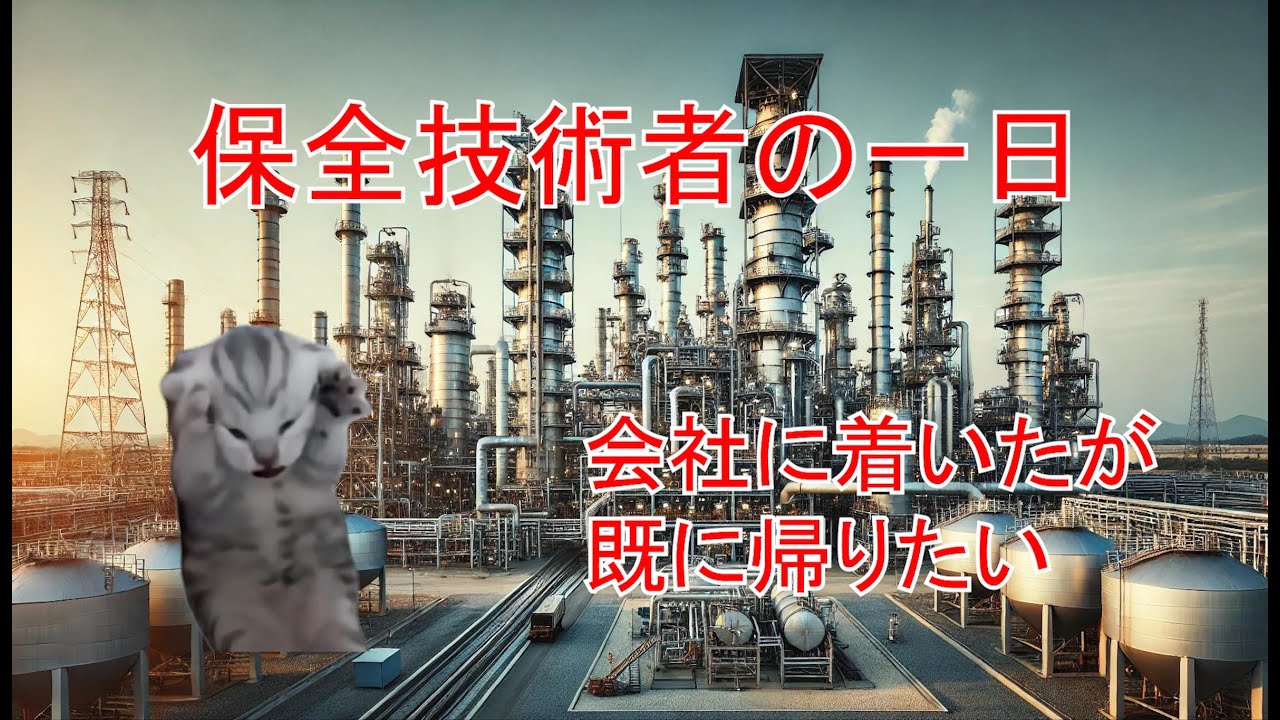 【工場勤務】保全技術者の一日#猫マニ #猫ミーム