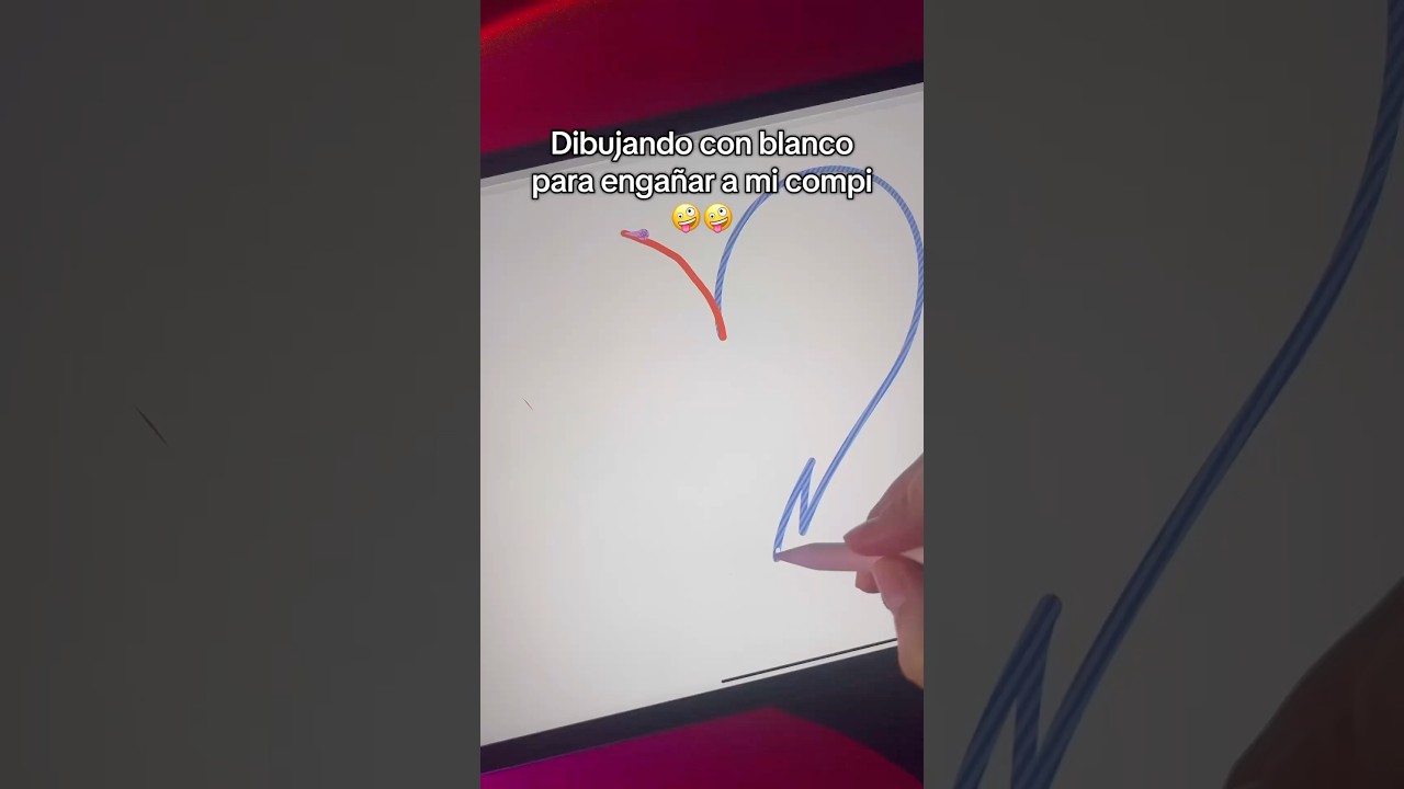 Dibujando con blanco para enga&ntilde;ar a mi compa&ntilde;ero 🤪 #arte #dibujo #multijugador #app #artworkout