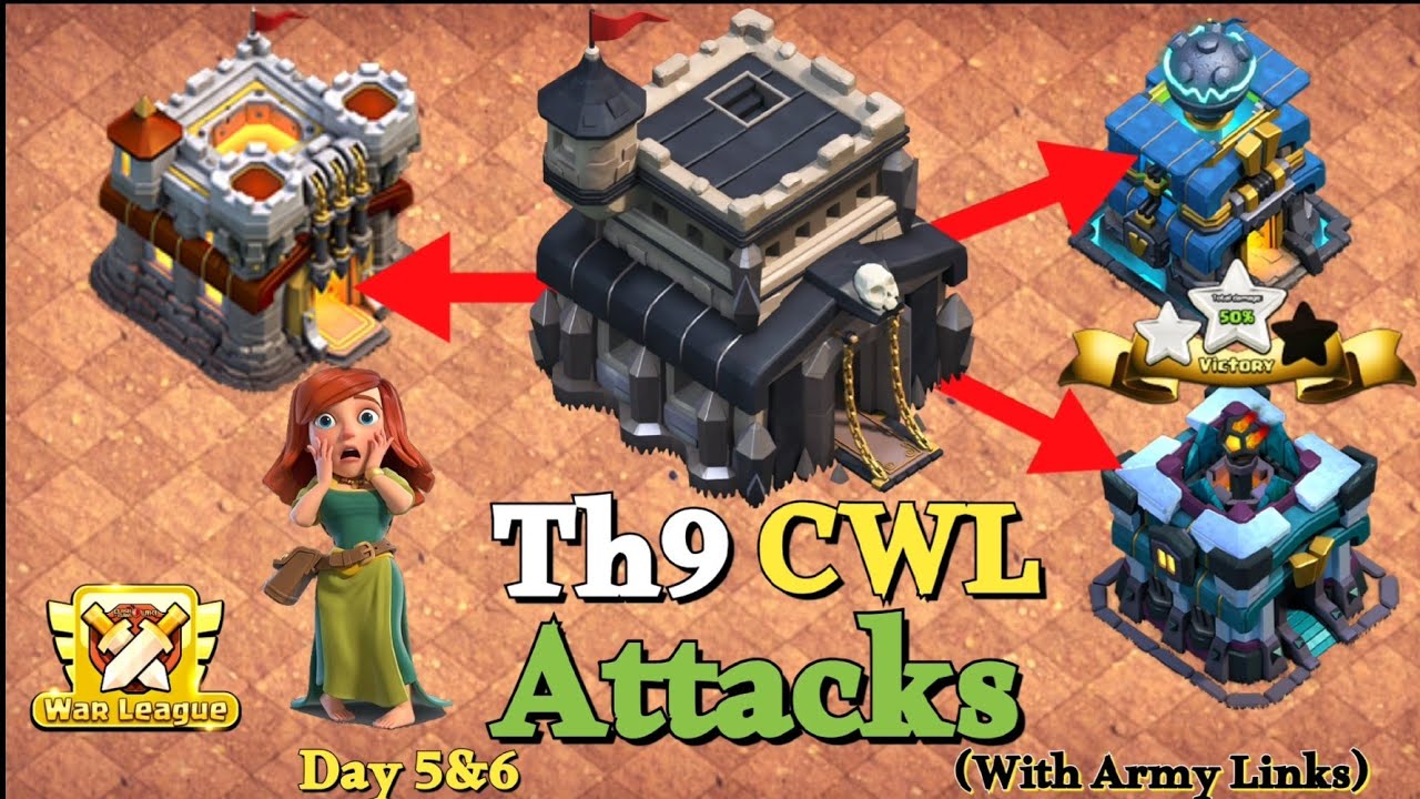 How to Handle Mismatch As a Th9 in CWL/Different Th9CWL Attack Strategy 2024/CWL Day5&6#clashofclans