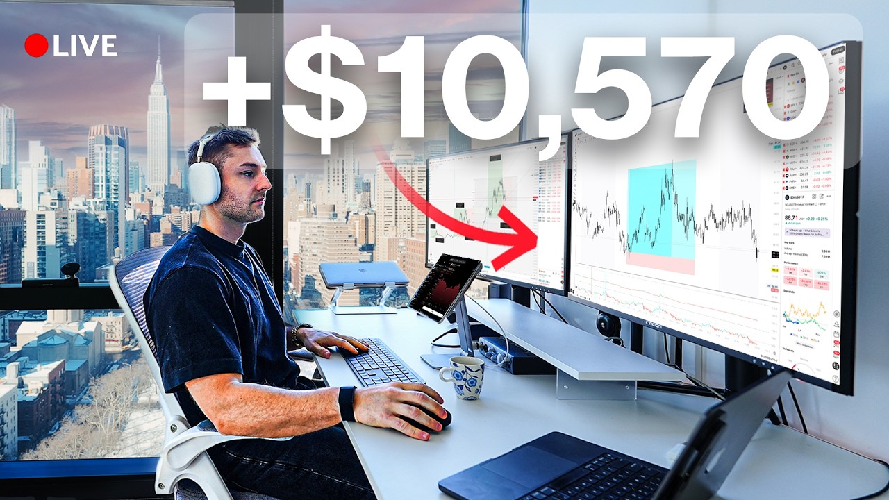 LIVE DAY TRADING - How I Profit $10,570 Risking $2k [My 10x Strategy]