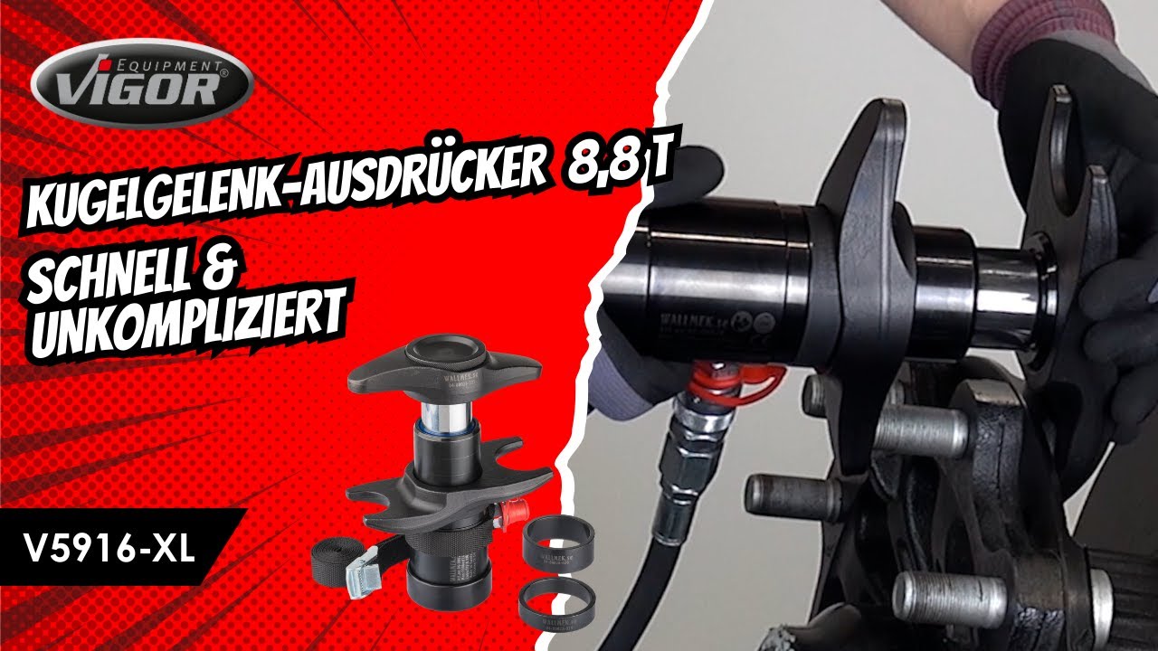 Maximale Kraft bei minimalem Aufwand – mit dem VIGOR Kugelgelenk-Ausdrücker V5916-XL!
