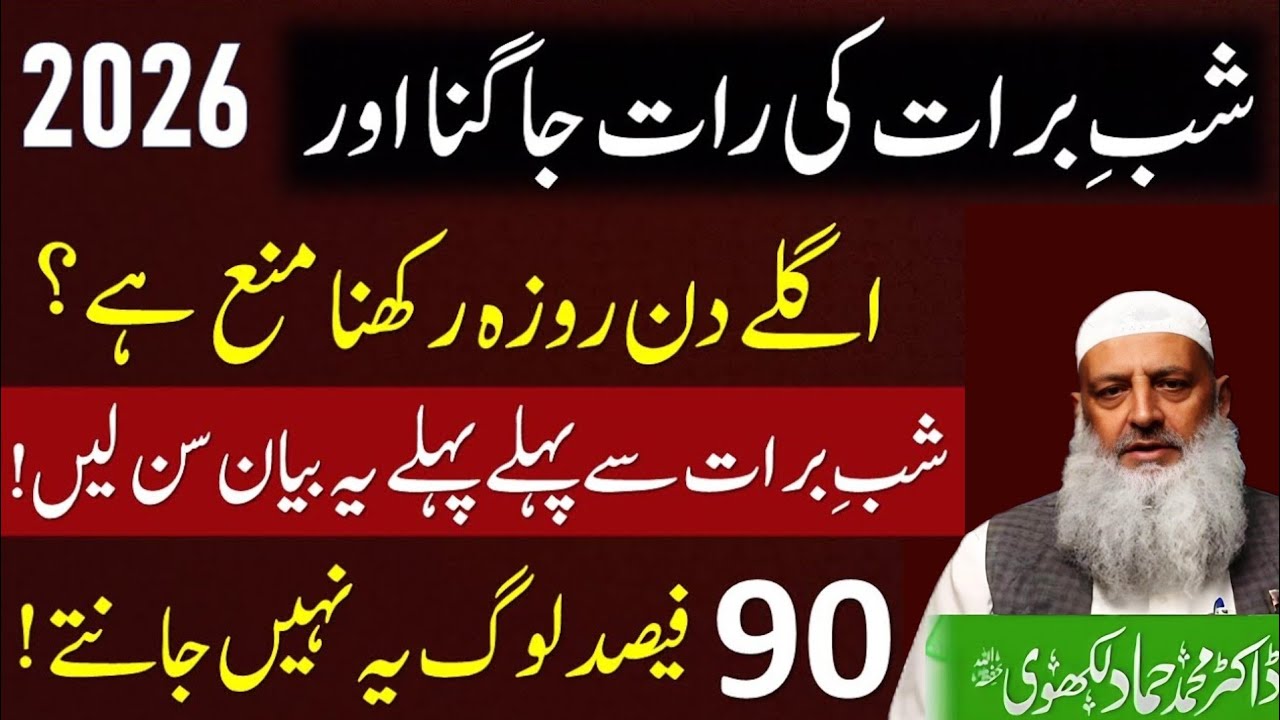 Shab-e-Barat Ki Raat Jagna Aur Subah Roza Rakhna Mana Hai? | Dr Hammad Lakhvi 