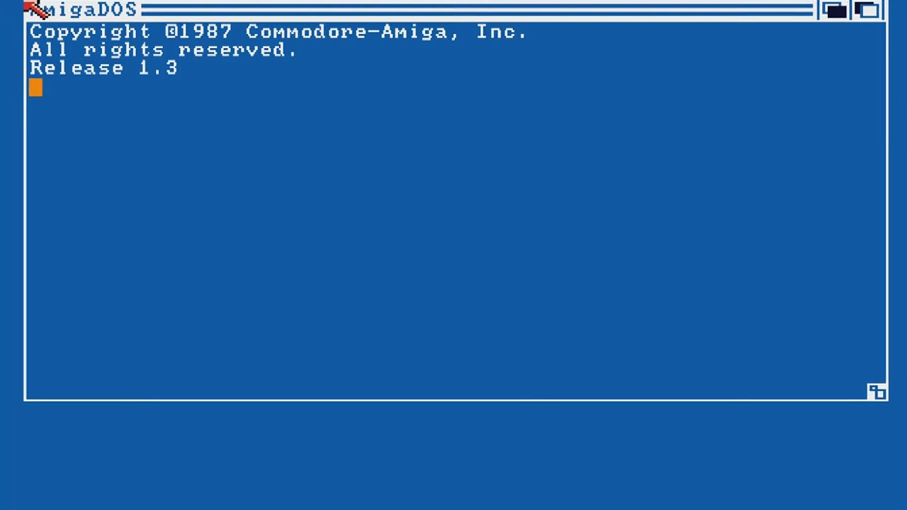 AmigaDOS Copyright 1987 Commodore-Amiga, Inc. All rights reserved. Release 1.3