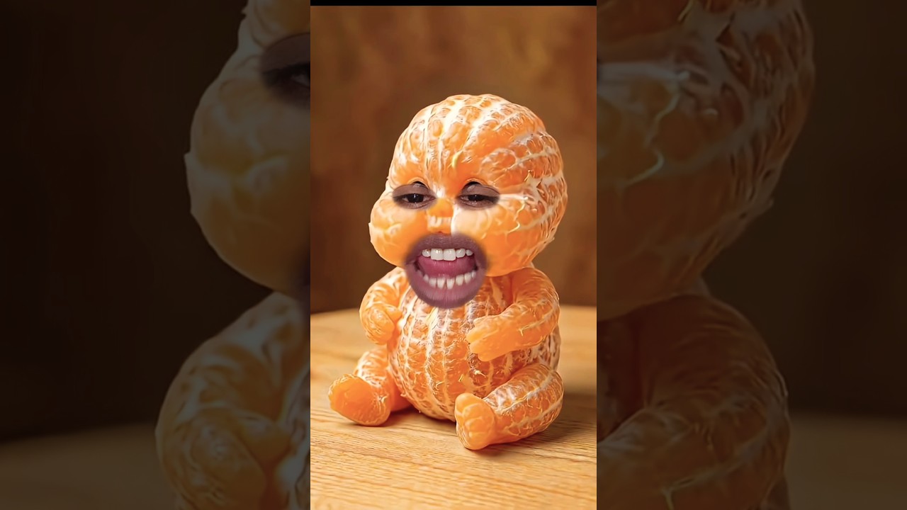Feeding the Cutest Tiny Orange Baby! Food Art Comes to Life​#FruitArt​#FoodCarving​#MandarinBaby​
