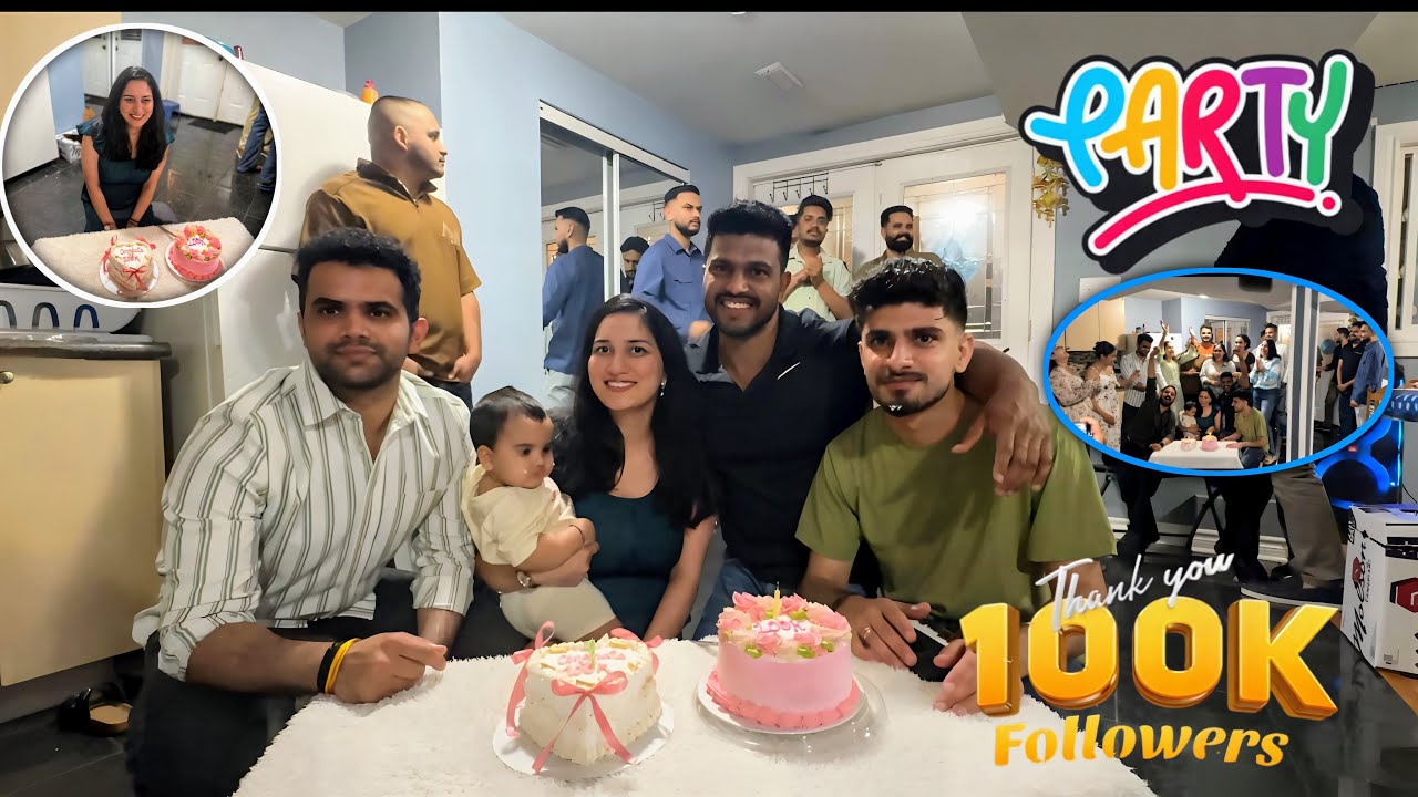 1 lakh followers ki party🥳| Thankyou so much everyone ❤️| Life in Canada🇨🇦