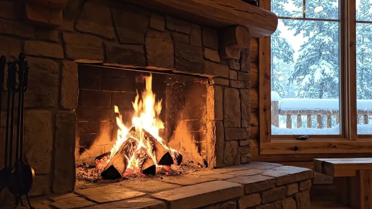 Cozy Fireplace 🔥 Crackling Fire Sounds for Relaxing, Sleeping & Studying – 2 Hours