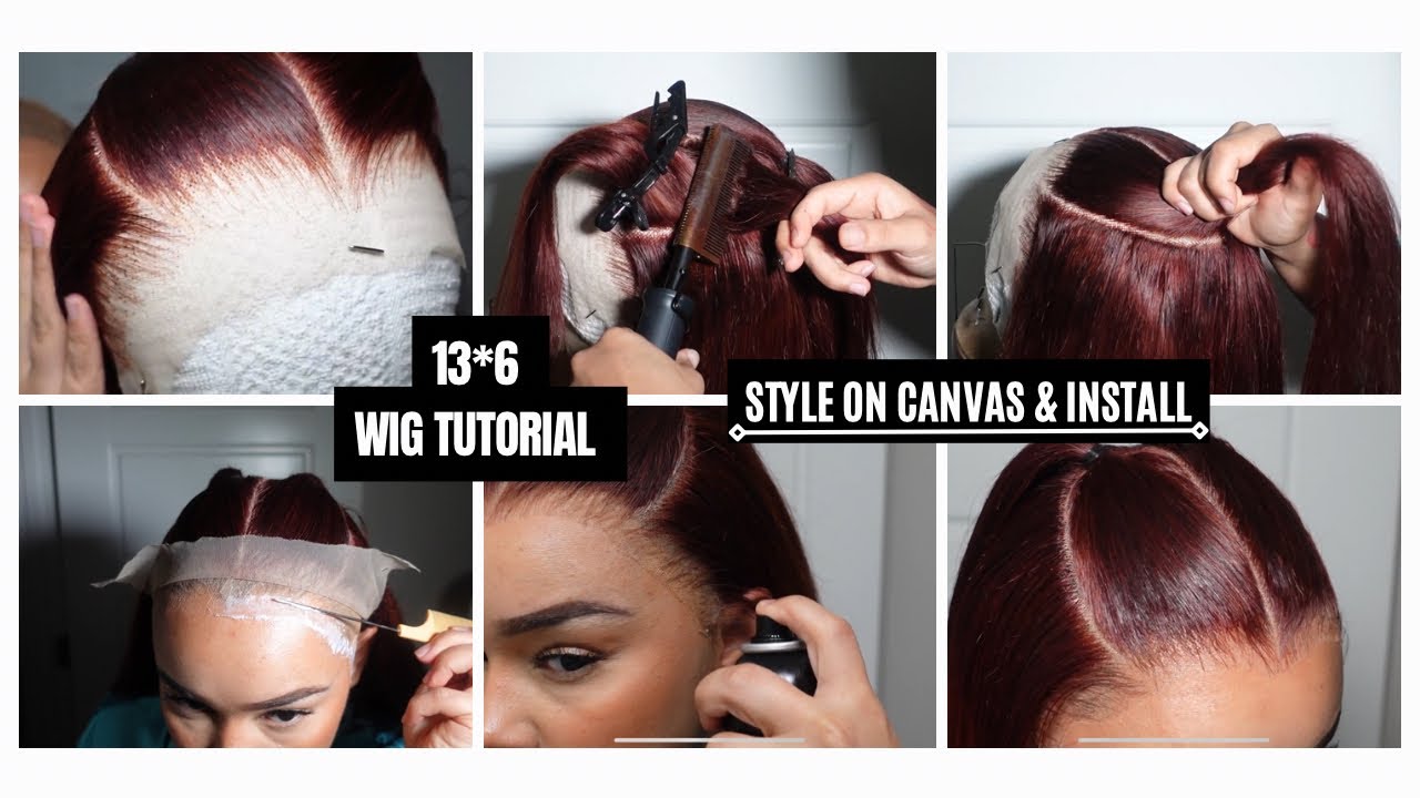 DETAILED ! Wig Styling On Canvas | Pigtail Half Up Half HairStyle ft Ashimary Hair