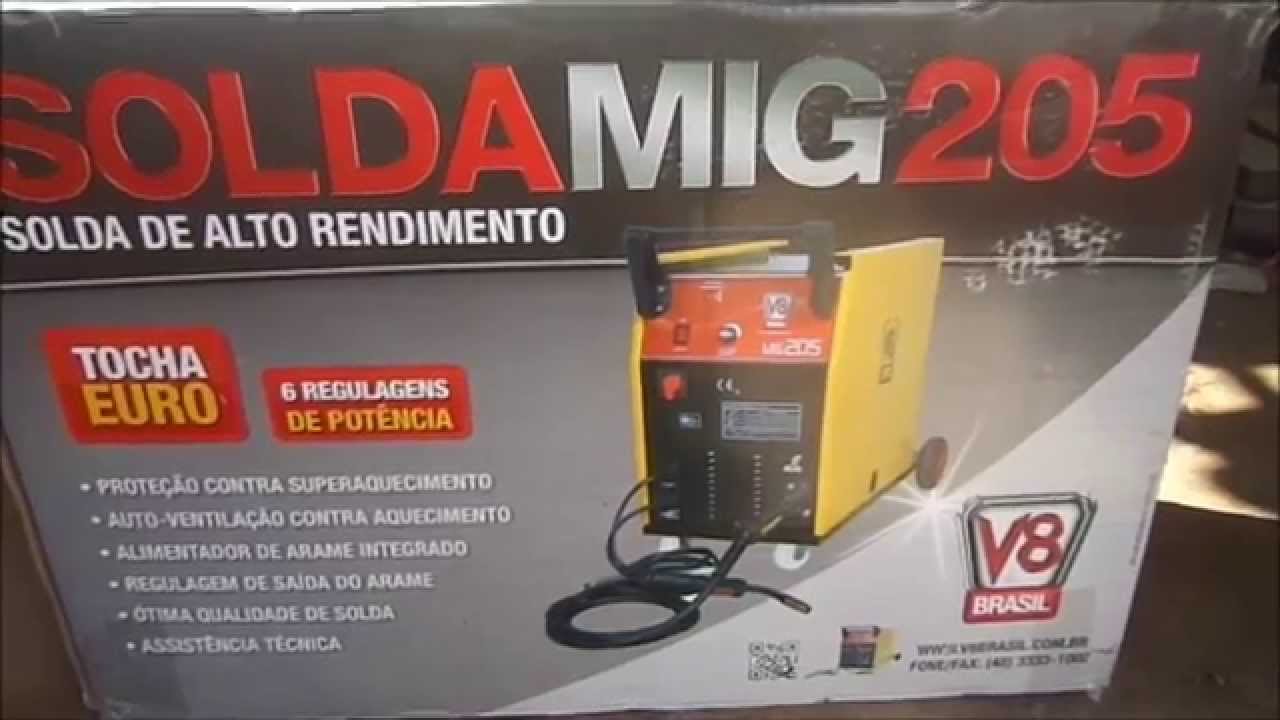 Solda Mig 205 V8 Brasil Apresentando a maquina