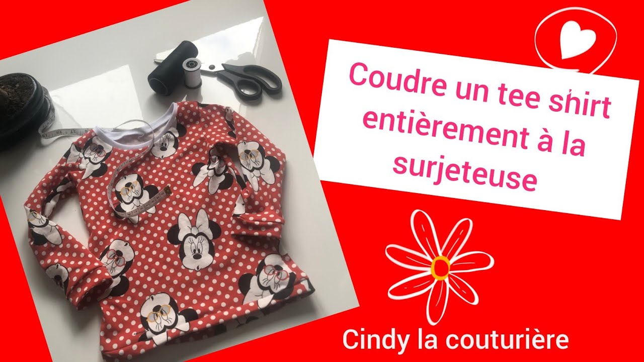 Tuto couture facile ~ Coudre un tee shirt entièrement à la surjeteuse