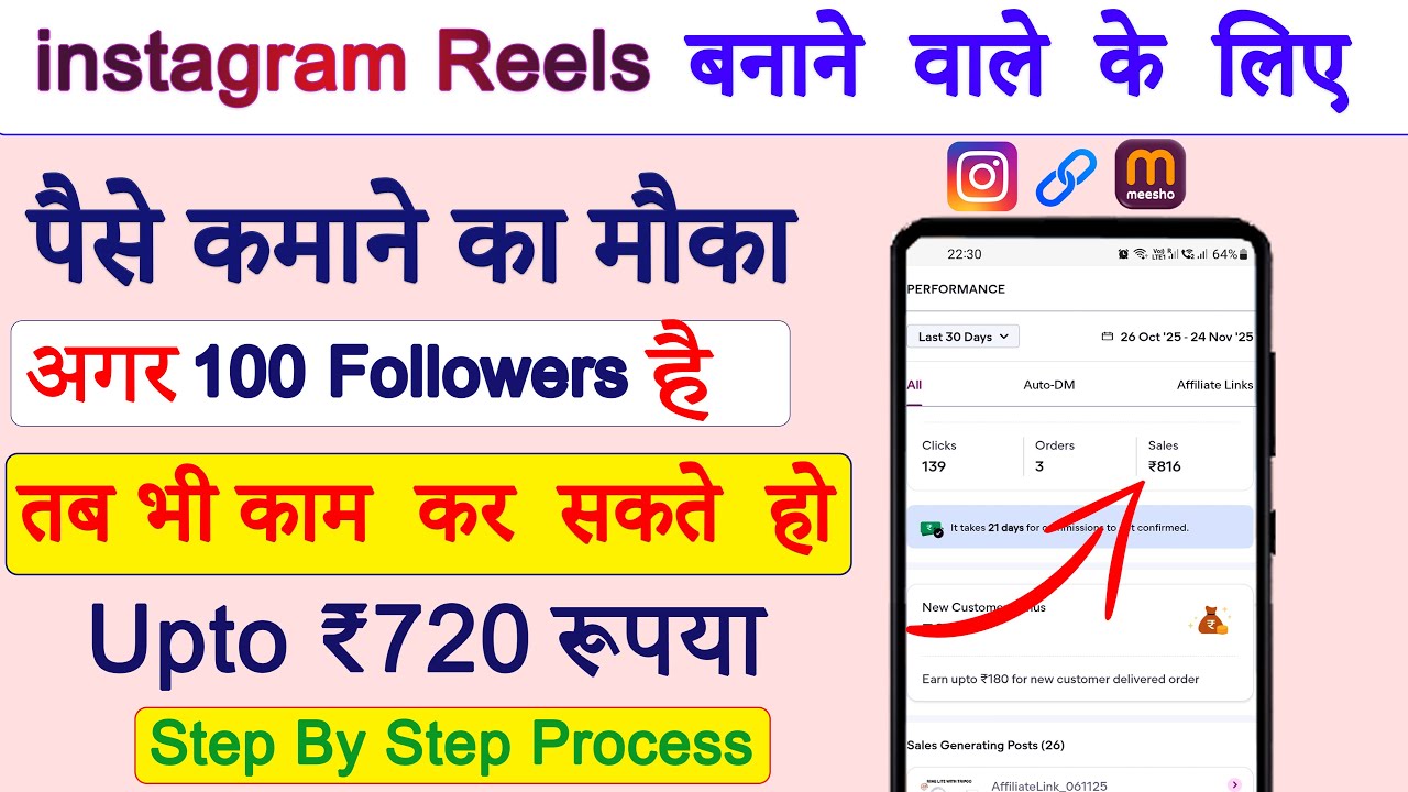 Meesho Affiliate से Instagram लिंक करके घर बैठे पैसे कमाने |Meesho Se Online Paise Kaise Kamaye 2026