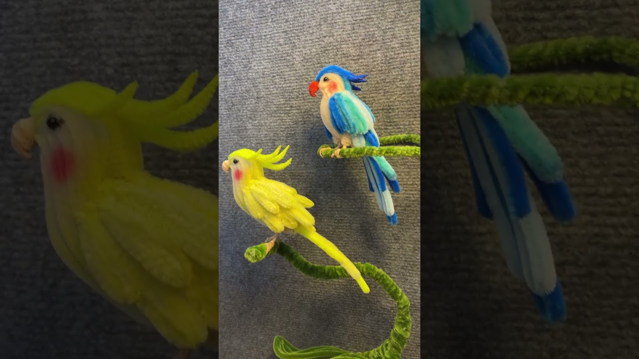 Cute Parrot with Pipe Cleaner ( Fuzzy Wire ) | Handmade S2 #pipecleaner #kemnhung #fuzzywire