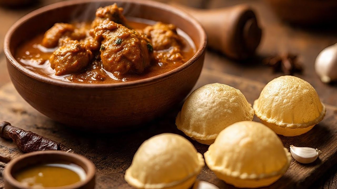 Chicken curry and Puri recipe | Luchi chicken kosha | Mini kitchen food
