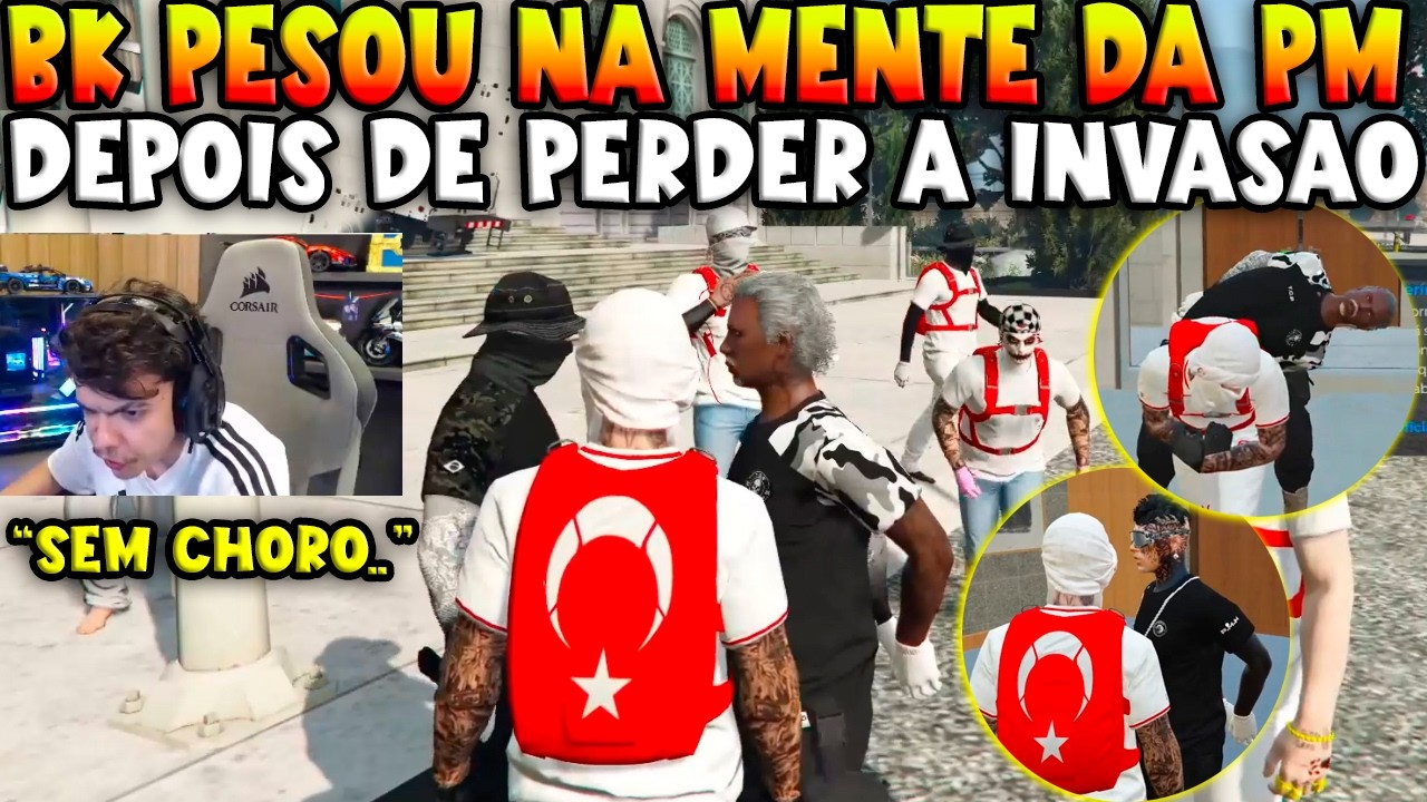 BKINHO PESOU NA MENTE DOS PM DEPOIS DE PERDEREM A INVASÃO + REACT 🤣🔥- TROPAS DO GTA RP CLIPS