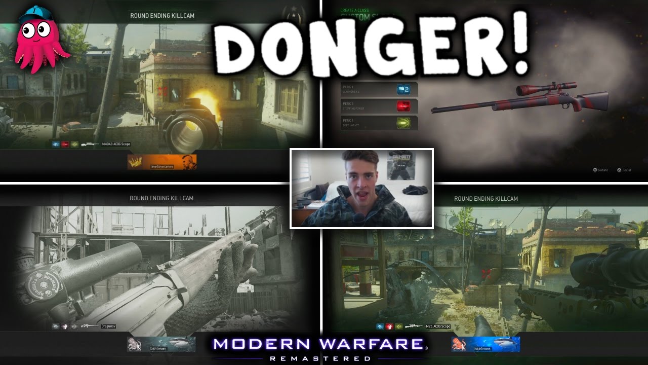 Crazy COD 4 Remastered Trickshot Combo's + An Online Donger!