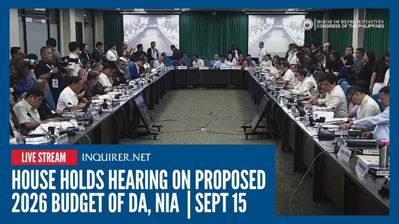 LIVE: House holds hearing on proposed 2026 budget of Department of Agriculture, NIA | Sept 15