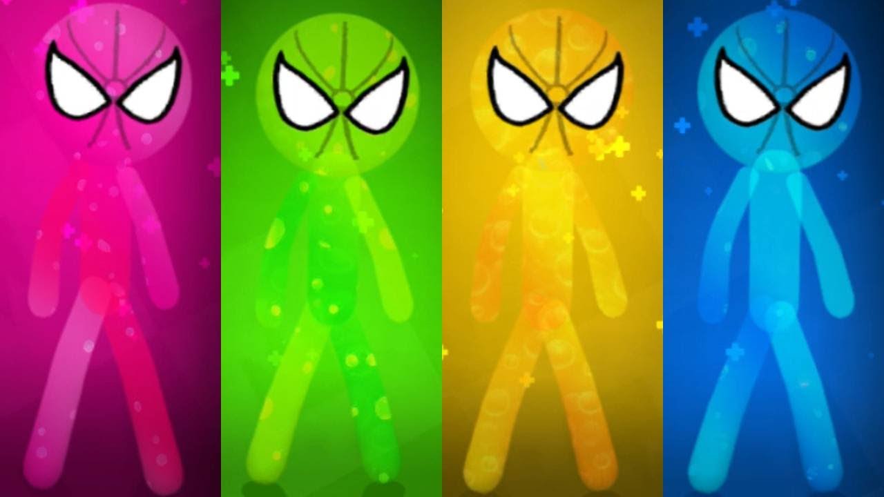 SPIDER-MAN Stickman Party MINIGAMES Random Tournament 1 2 3 4 Player - BEST android GAMES