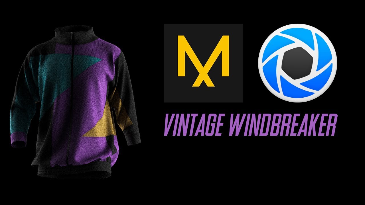 Vintage Windbreaker Timelapse (Marvelous Designer + Keyshot)