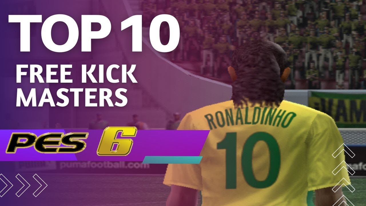 Top 10 Free Kick Masters in PES 6 (2007) - PS2 - Legendary Set-Piece Specialists