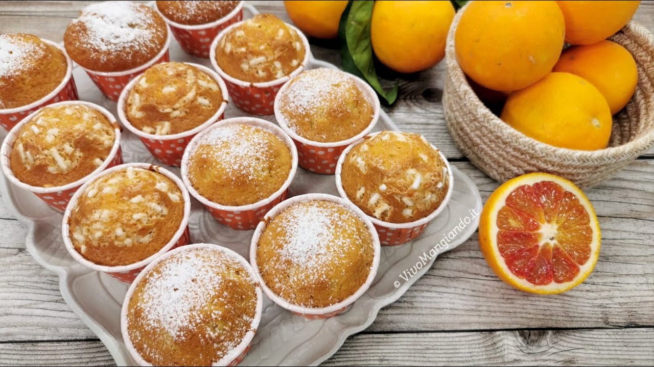 Muffin all'arancia, veloci e morbidissimi
